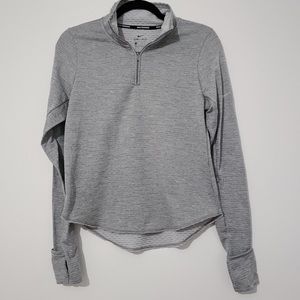 Grey Nike Dri Fit Running Quarter Zip